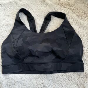 NWOT Lululemon Camo Sports Bra